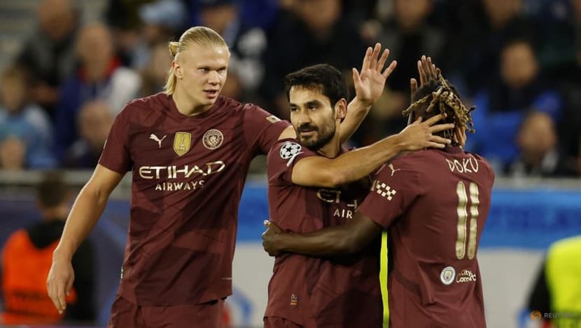 Haaland on target again in Man City's 4-0 rout of Slovan Bratislava