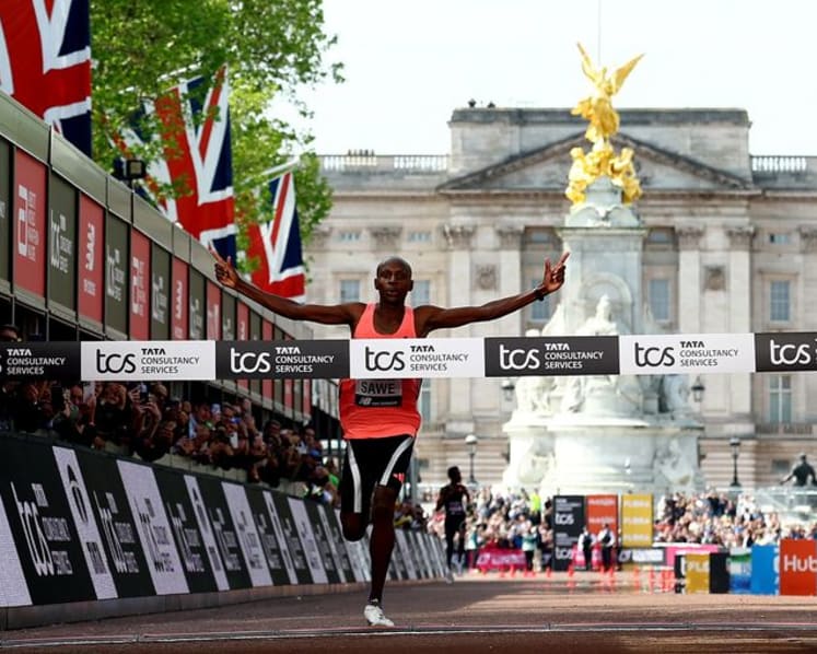 Sawe shrugs off technical doping talk after 'super shoes' propel him to marathon immortality