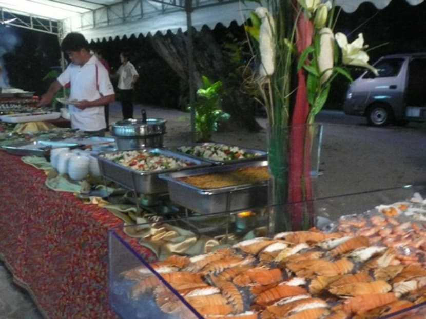 A total of 45 people fell ill after eating food prepared by the two local catering firms that are subject to the food hygiene downgrades by the Singapore Food Agency. A total of 45 people fell ill after eating food prepared by the two local catering firms that are subject to the food hygiene downgrades by the Singapore Food Agency.