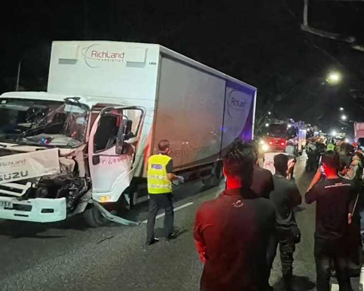 Motorcyclist, 26, dies after rush-hour accident along PIE involving 2 lorries; driver arrested