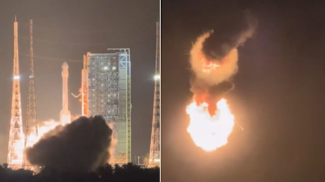 中国搭载卫星火箭发射失利 升空不到90秒后爆炸