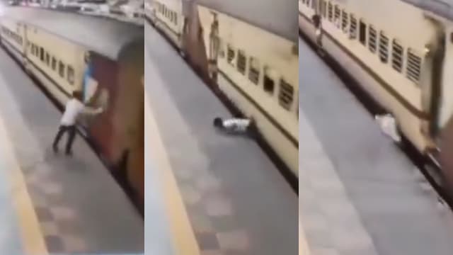 试图跳上行驶中列车 印度男子被卷入车底受重伤