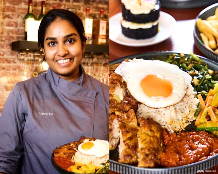 Former police officer opens cafe after earning pastry diploma, menu includes hearty mains like nasi lemak