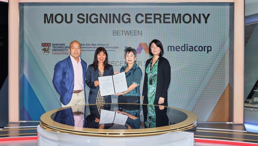 Mediacorp, NTU to develop programmes to nurture future media professionals