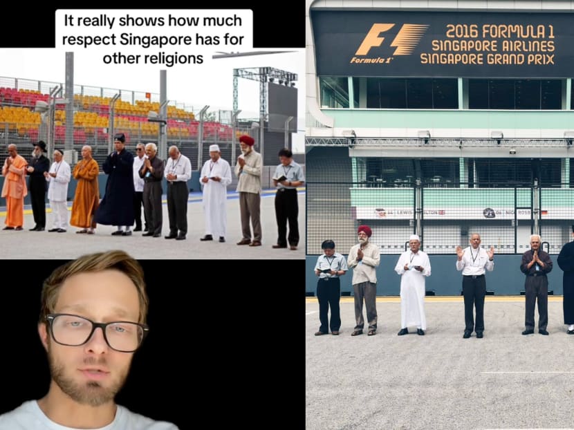 The Marina Bay Street Circuit is blessed by 10 religious leaders every F1 Grand Prix season The Marina Bay Street Circuit is blessed by 10 religious leaders every F1 Grand Prix season