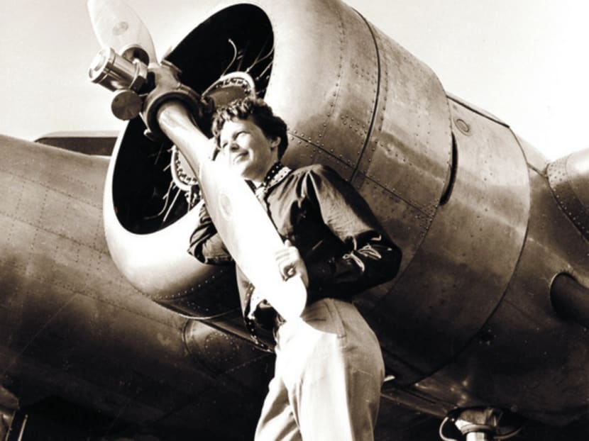 Aviator Amelia Earhart with her Electra plane at Burbank Airport in Burbank, California, on 
May 20, 1937. 
Photo: Albert Bresnik/The Paragon Agency via AP