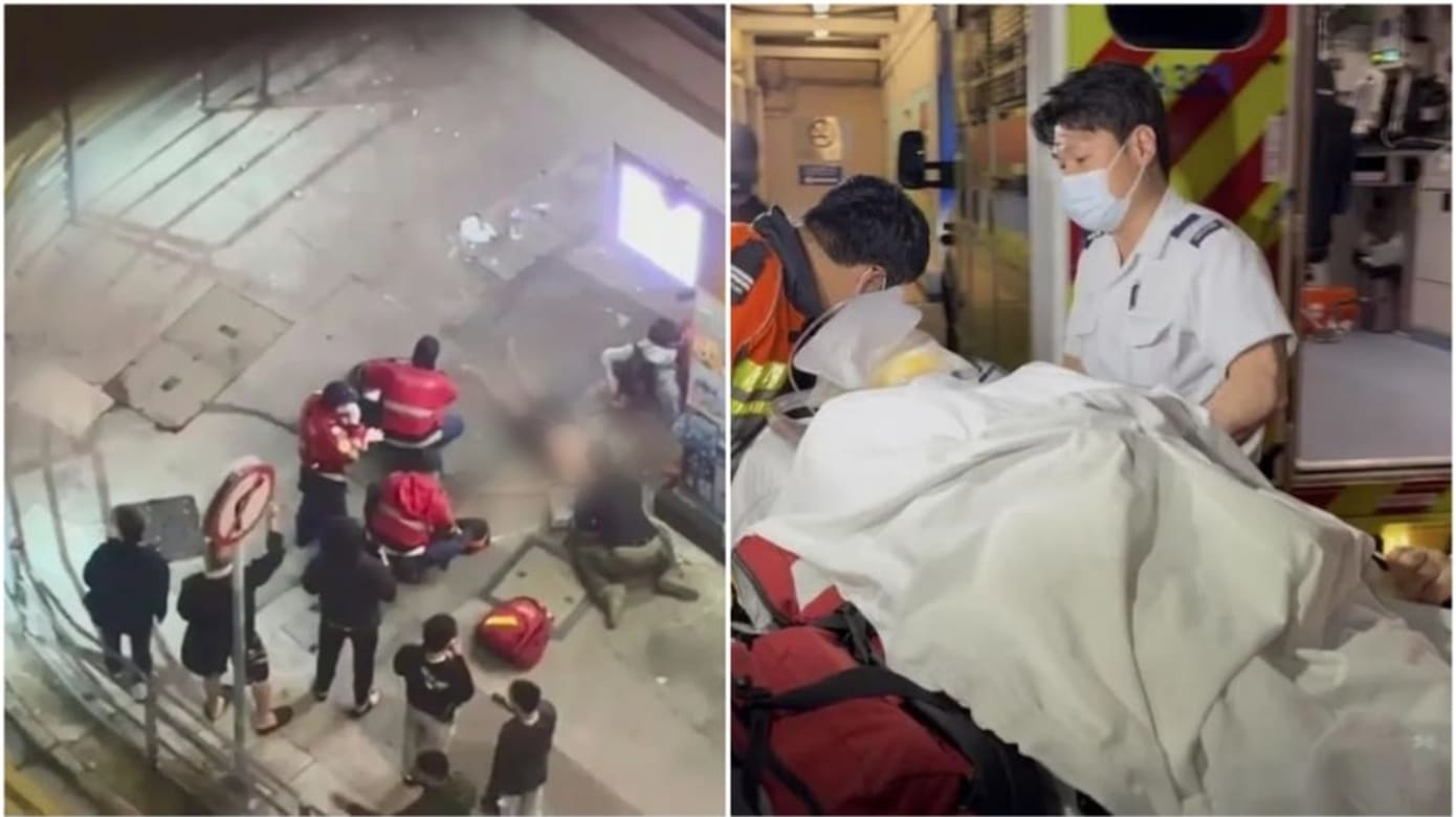 香港唐楼单位疑石油气泄漏爆炸 一名男子多处烧伤堕楼送院