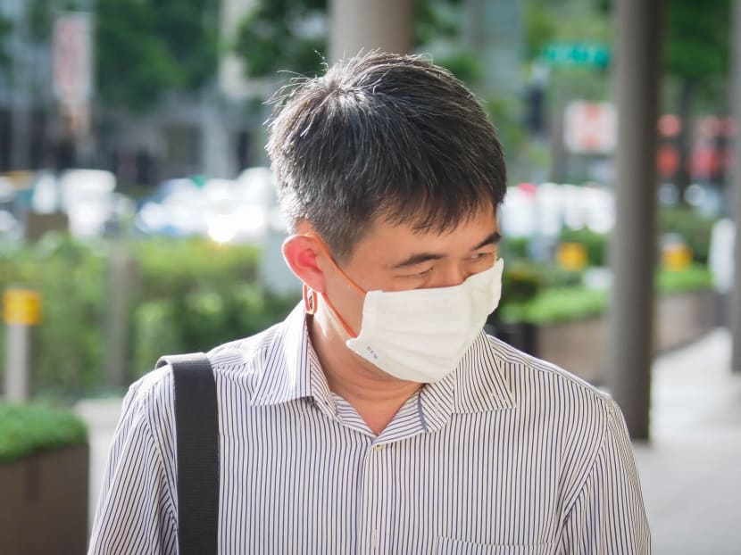 Mr Tan Yew Sin pictured in a file photo outside the High Court after his trial began in September 2020.
