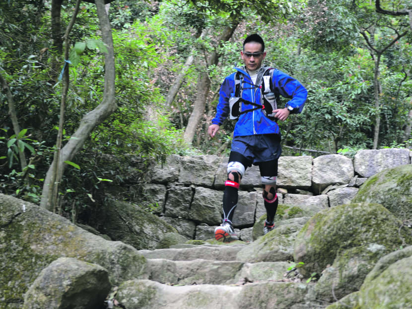Singapore ultra runner Ong Kai Wei was one of just five who showed up at the starting point of Hong Kong Four Trails Ultra Challenge 2013. Photo: Paper Pongsubkarun