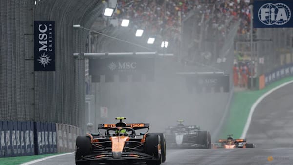 Norris nine points clear after Piastri crashes in Sao Paulo sprint