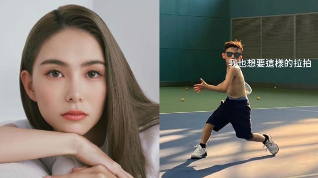 昆凌晒7岁儿运动照　Romeo正脸曝光