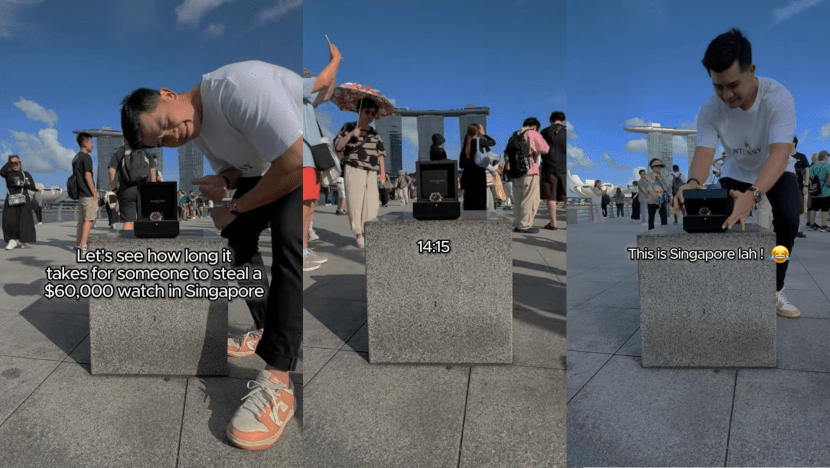 Man Leaves $60K Audemars Piguet Watch Unattended At Marina Bay To See if Anyone Would Take It Man Leaves $60K Audemars Piguet Watch Unattended At Marina Bay To See if Anyone Would Take It