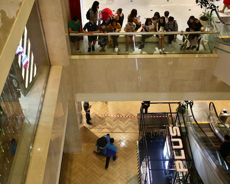 A bustling Ngee Ann City, a loud thud, and then the sight of a dead man