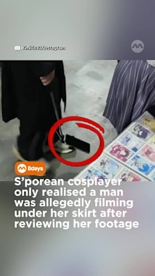Rimi tells 8days.sg she only became aware of the situation after neighbouring exhibitors at the Nijigen Expo 2026 in Malaysia alerted her and shared evidence #8dayssg #8dayssgtrending #cosplay #nijigenexpo #caughtoncam 