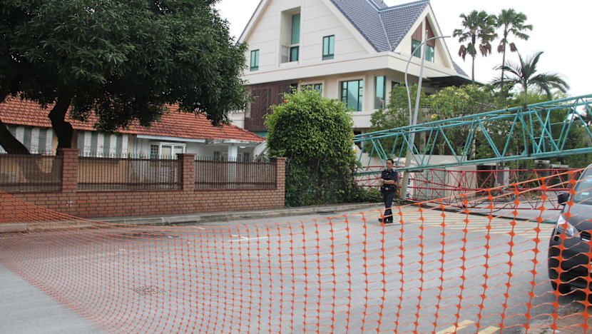 Crane topples at Potong Pasir, no one injured