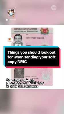Police is warning that scammers are now photoshoping your face on your NRIC #8dayssg #8dayssgtrending #tips #photoshop #fypsg 