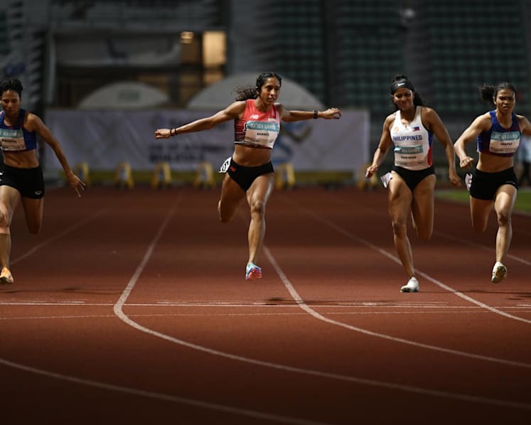 Singapore's sprint queen Shanti Pereira successfully retains SEA Games 100m title