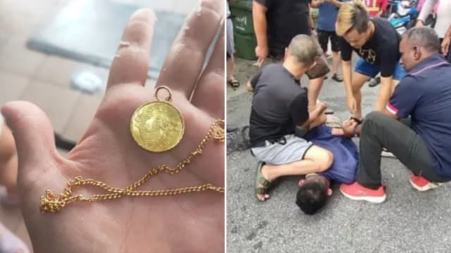 攫夺失手被擒 马国劫匪疑当场吞金链毁证据
