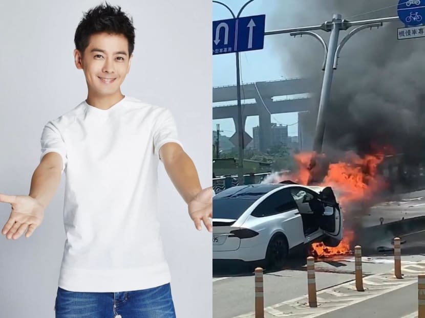 Taiwanese singer Jimmy Lin injured after his Tesla crashes; car burst into flames Taiwanese singer Jimmy Lin injured after his Tesla crashes; car burst into flames