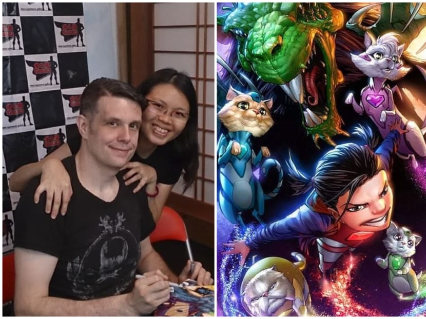 DC Comic artist Shane Davis and his wife Yanzi Lin wanted to highlight iconic elements of Singapore in their graphic novel Starlight Cats.