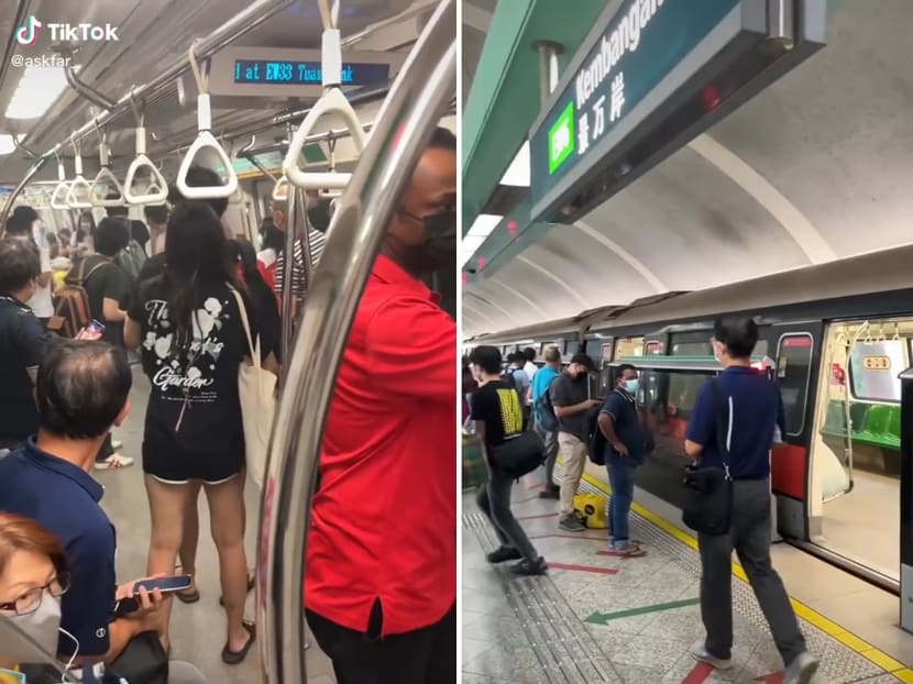 A TikTok user published a video showing what appears to be white smoke filling up the carriage of a train headed in the direction of Tuas Link MRT Station. A TikTok user published a video showing what appears to be white smoke filling up the carriage of a train headed in the direction of Tuas Link MRT Station.