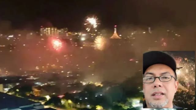 古晋除夕夜烟火冲天存隐忧 机师：飞机曾无法降陆