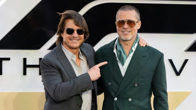Tom Cruise惊喜现身Brad Pitt新片首映，两人世纪破冰！