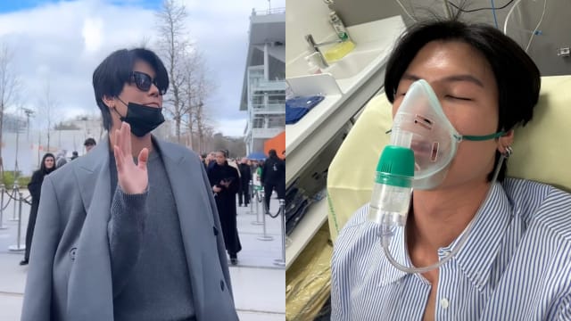过敏导致脸和颈部红肿　容启航巴黎紧急入院