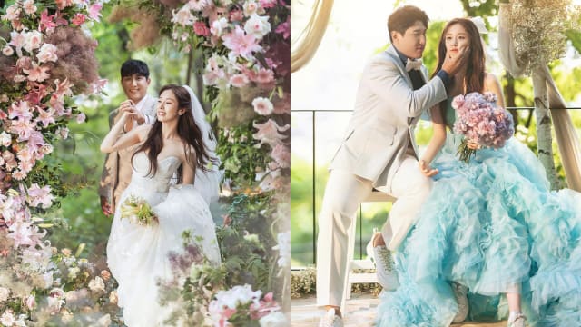 与棒球选手结婚　T-ara芝妍晒唯美婚纱照