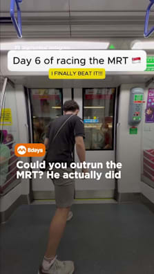 He’s a runner, he’s a train star 🚊 #8dayssg #8dayssgtrending #mrt #train #challenge 