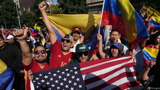 总统马杜罗被抓捕 旅居海外委内瑞拉人聚集庆祝