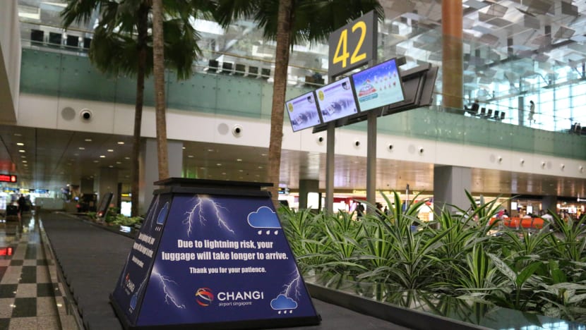 Waiting longer than usual for your luggage at Changi? Blame the heightened lightning risk