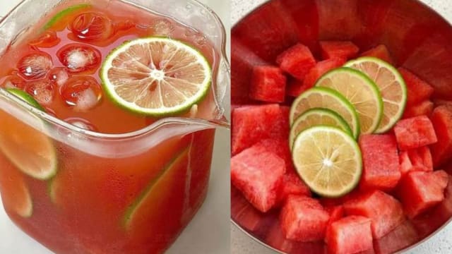 食谱：西瓜冰柠茶