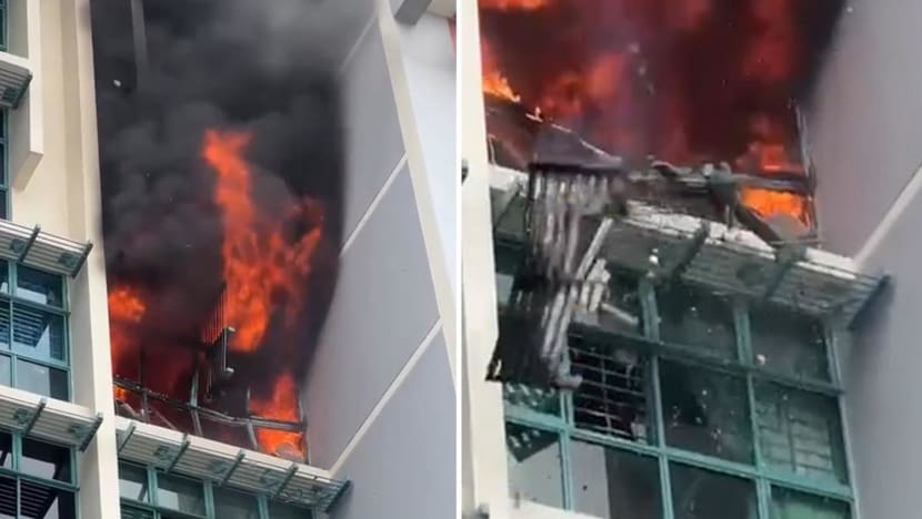 About 50 people evacuated after fire at HDB flat in Woodlands