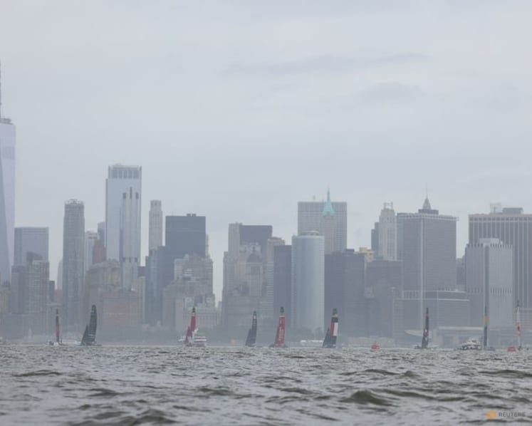 Sailing-Spain lead wind-hit New York SailGP after disrupted opening day