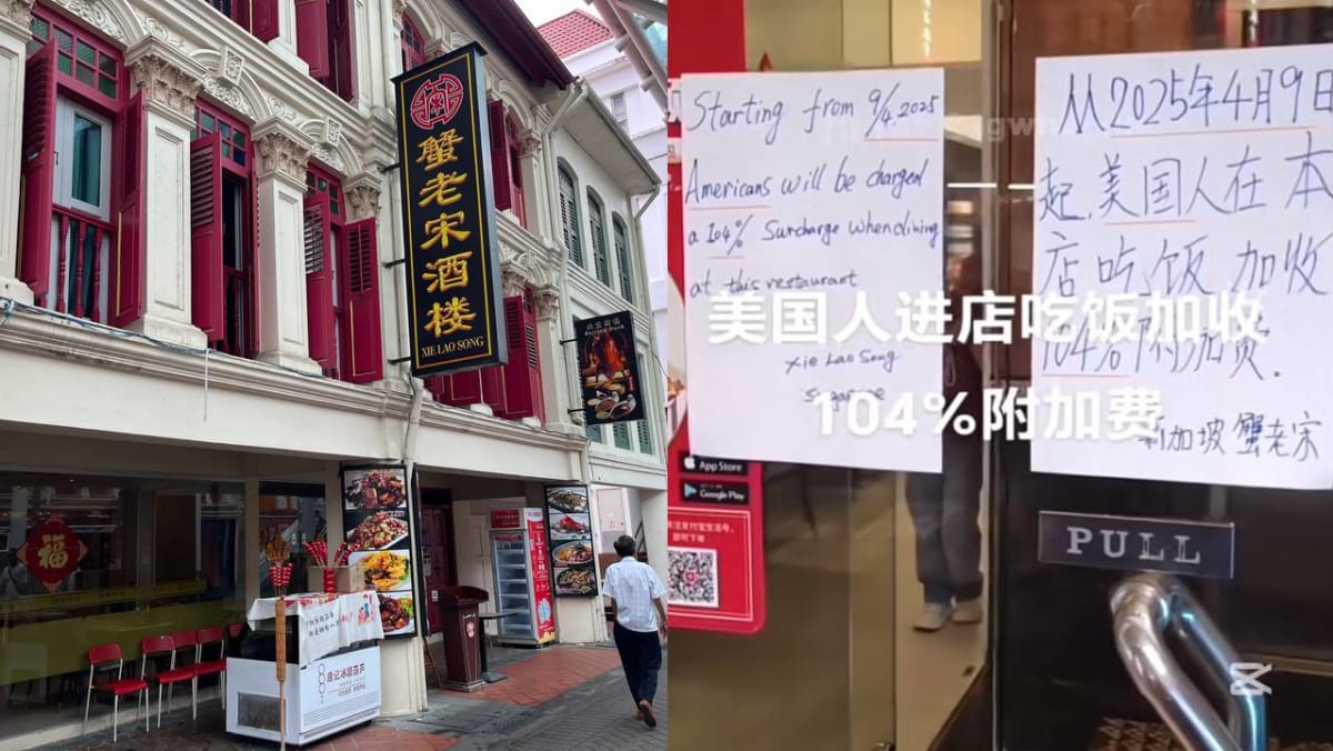 Trump tariffs: Chinese restaurant in Singapore removes signs claiming 104% surcharge for Americans