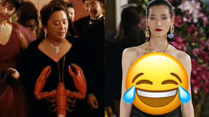 Deanie Ip's Hilarious Lobster Dress In 1991 HK Movie Dances With Dragon Becomes Real Designer Dress 32 Years Later