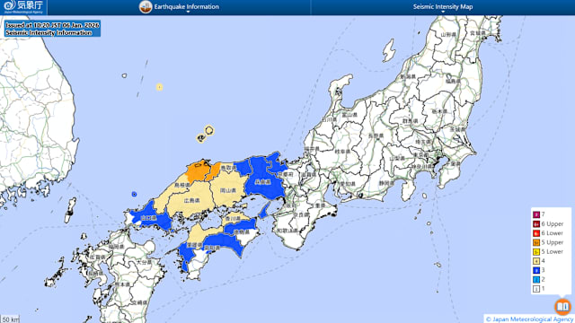 日本西部发生6.2级地震