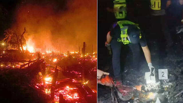 马国砂州大火烧毁30非法屋 一残疾人丧生