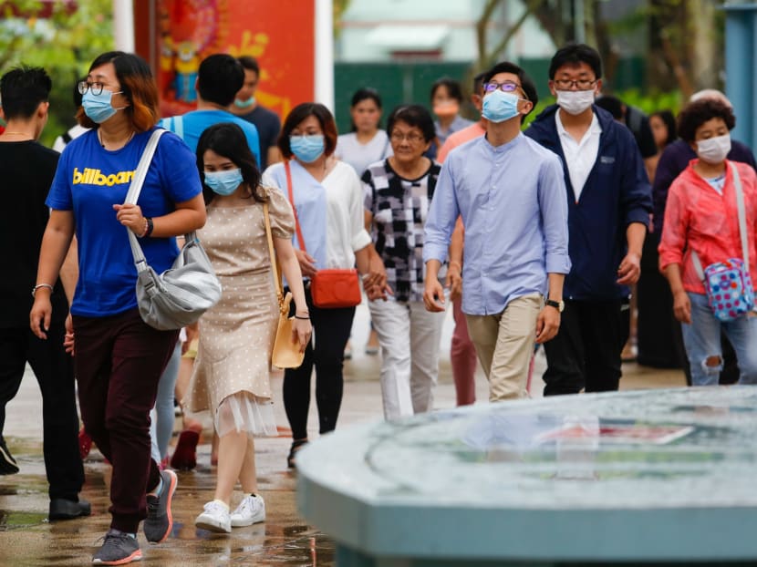 Tourists on Sentosa wearing masks on Wednesday (Jan 29) as the number of Wuhan coronavirus cases grew. Tourists on Sentosa wearing masks on Wednesday (Jan 29) as the number of Wuhan coronavirus cases grew.