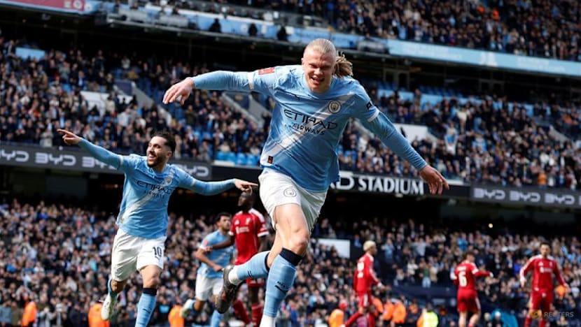Haaland bags hat-trick as Man City hammer Liverpool 4-0 in FA Cup quarter-final