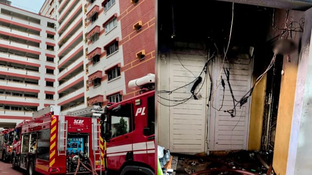蔡厝港组屋单位失火 五人送医包括一消防员