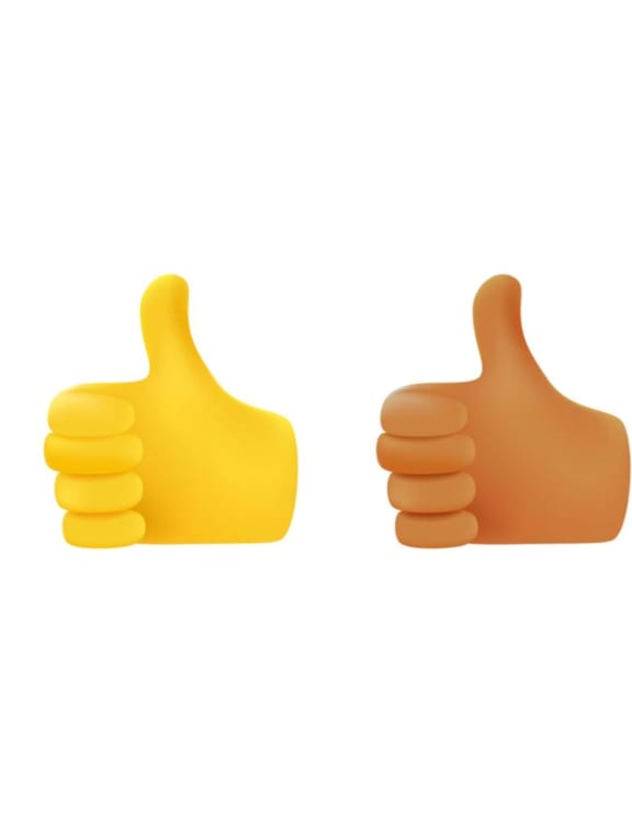 Vector illustration of "thumbs up" emojis.