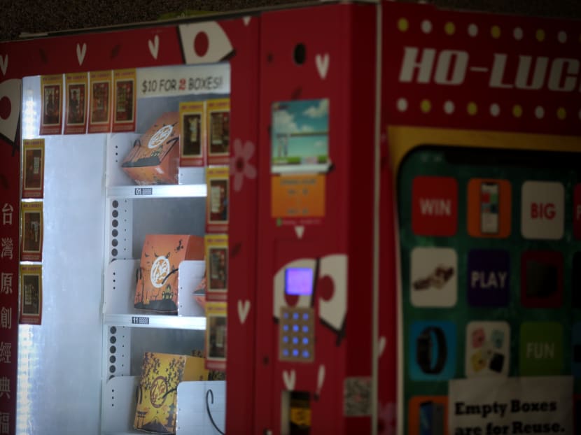 A mystery prize vending machine outside The Cathay pictured on August 16, 2018.