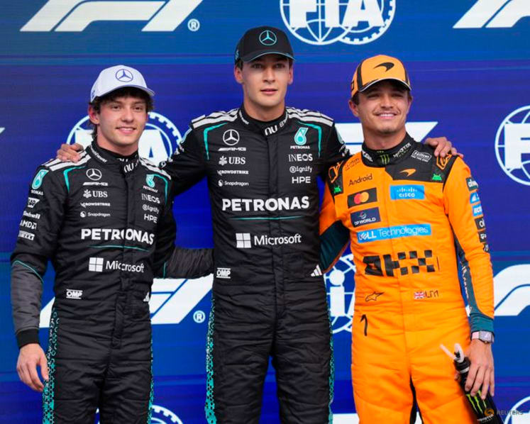 Russell snatches Canada GP pole from Mercedes teammate Antonelli