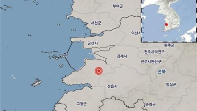 韩国西南部发生4.8级地震
