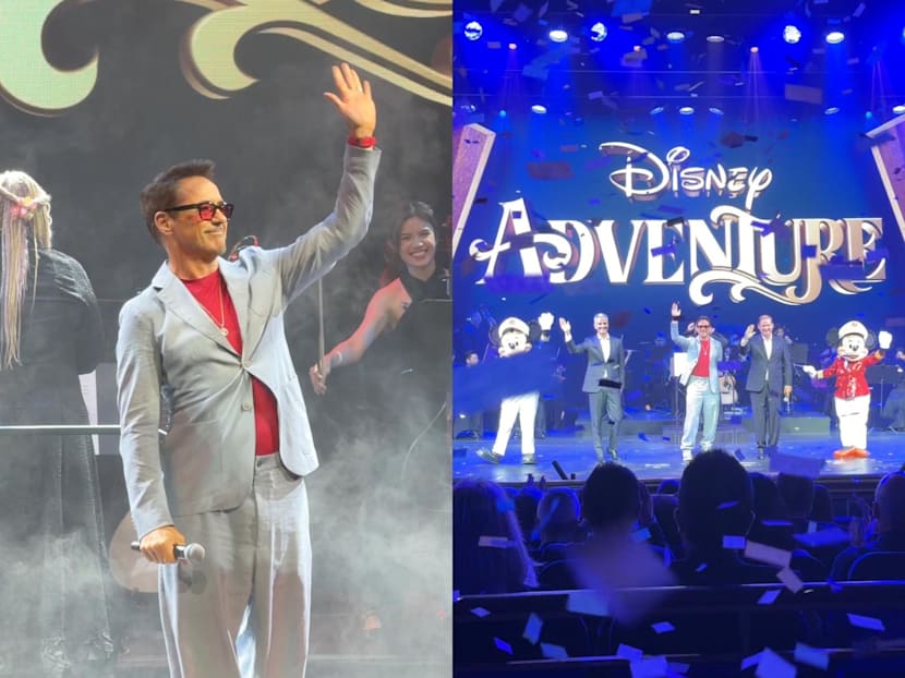 Disney Adventure 'godparent' Robert Downey Jr christens cruise ship in Singapore ahead of maiden voyage