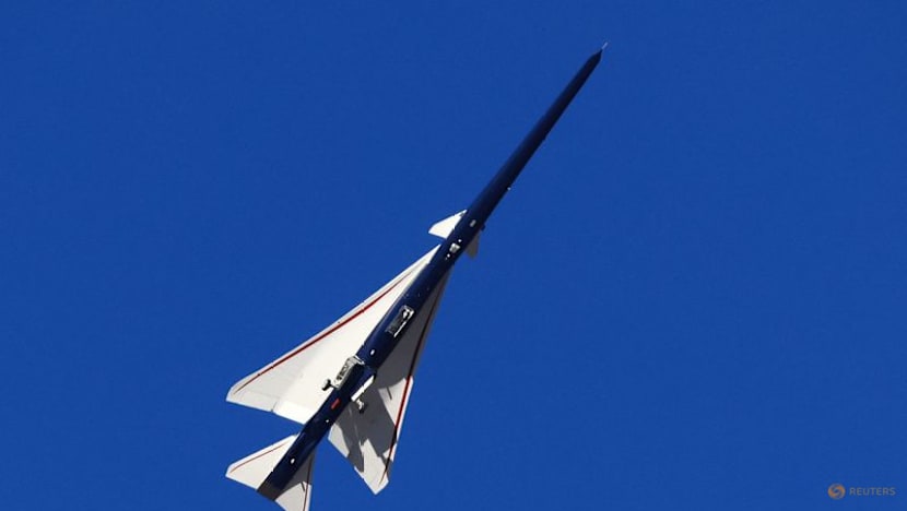 Quiet supersonic X-59 jet soars over California desert in first test flight