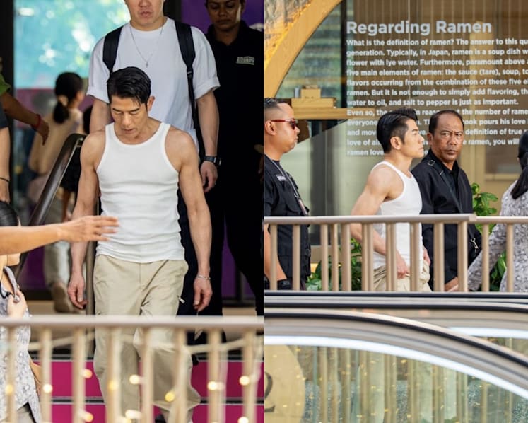 Hong Kong star Aaron Kwok spotted around Singapore, from Changi Airport to Sentosa