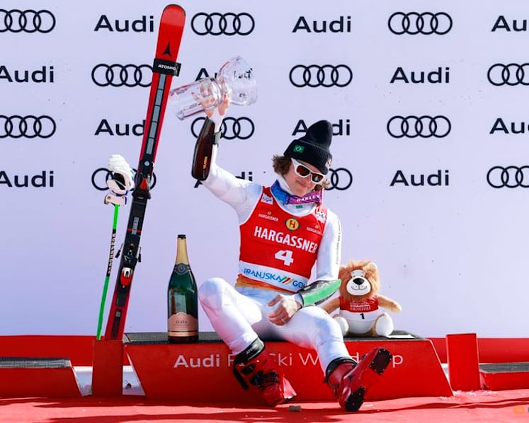 Alpine skiing-Braathen wins Kranjska Gora giant to put pressure on Odermatt